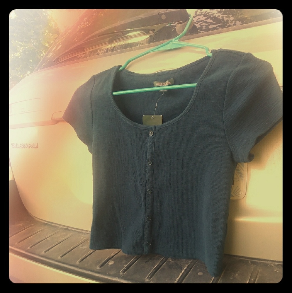 wild fable navy crop top